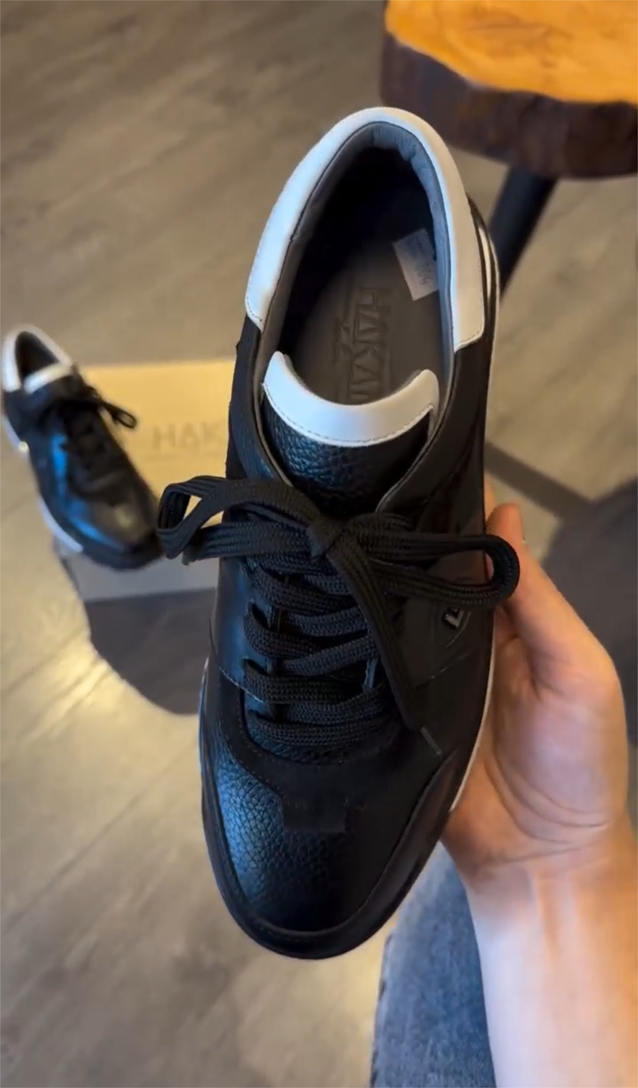 Leather Textured Print Sneakers