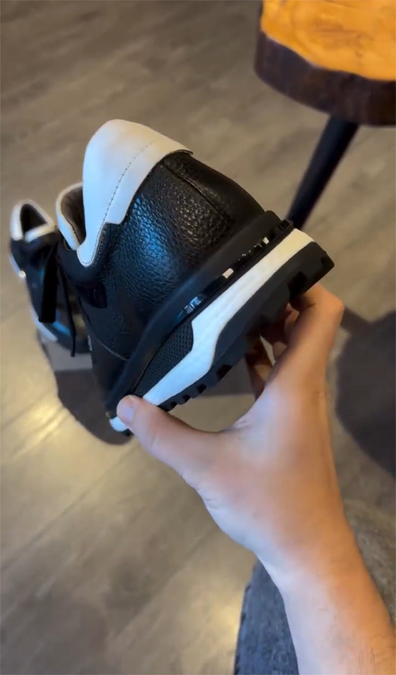 Leather Textured Print Sneakers