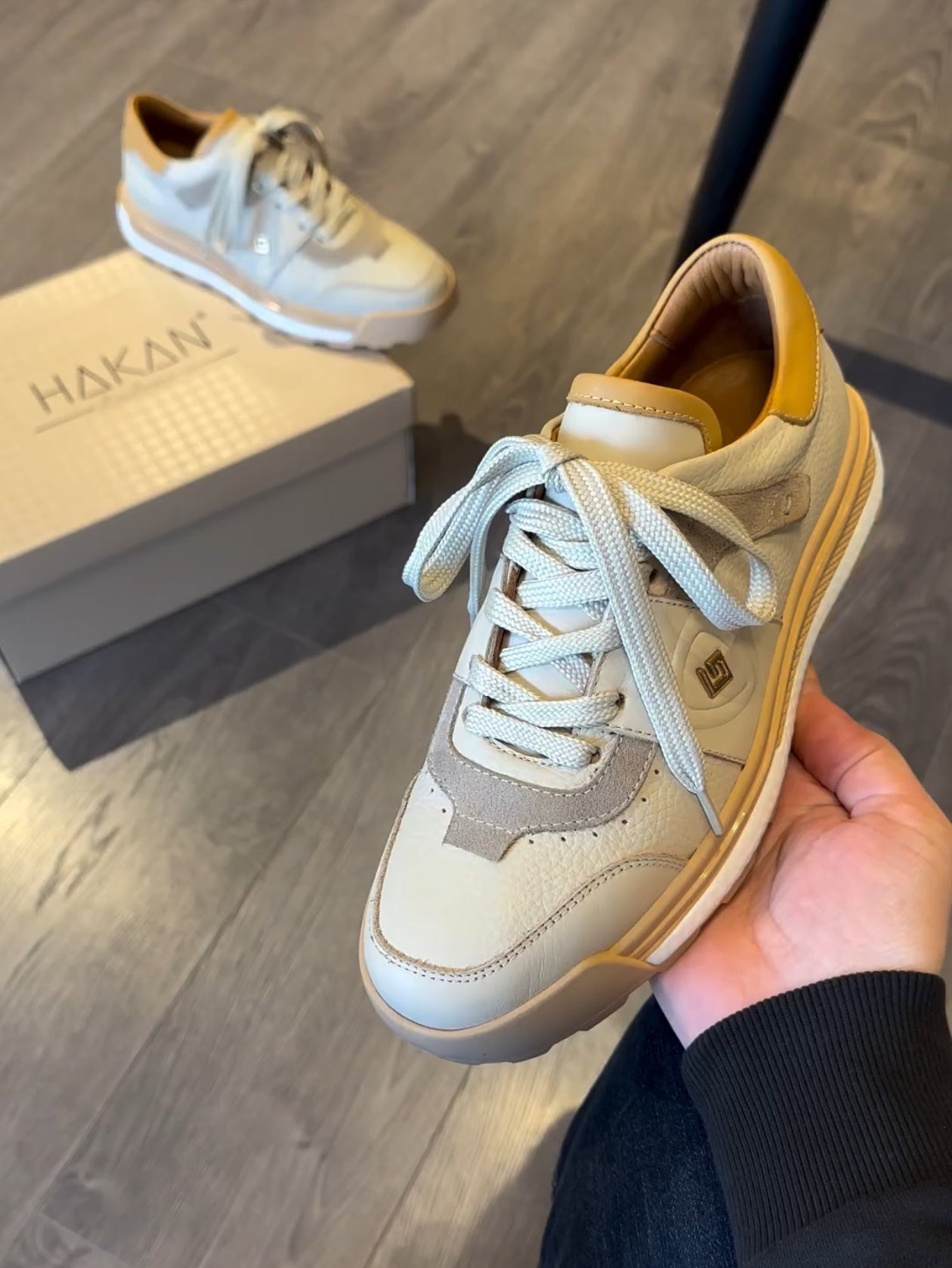 Leather Textured Print Sneakers