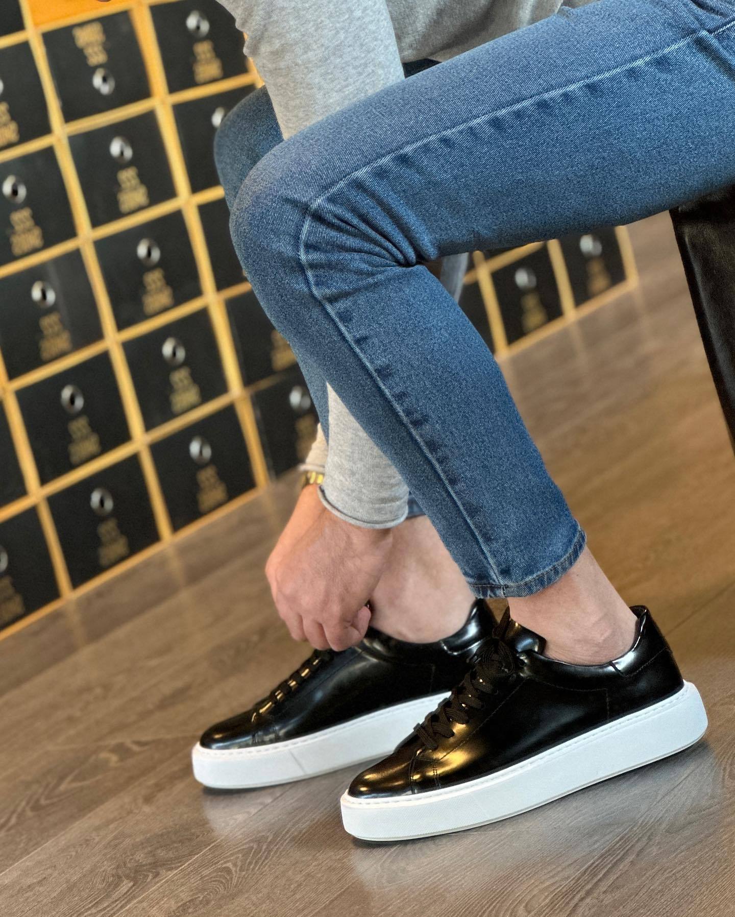 Men's High Quality Patent Leather Casual Shoes