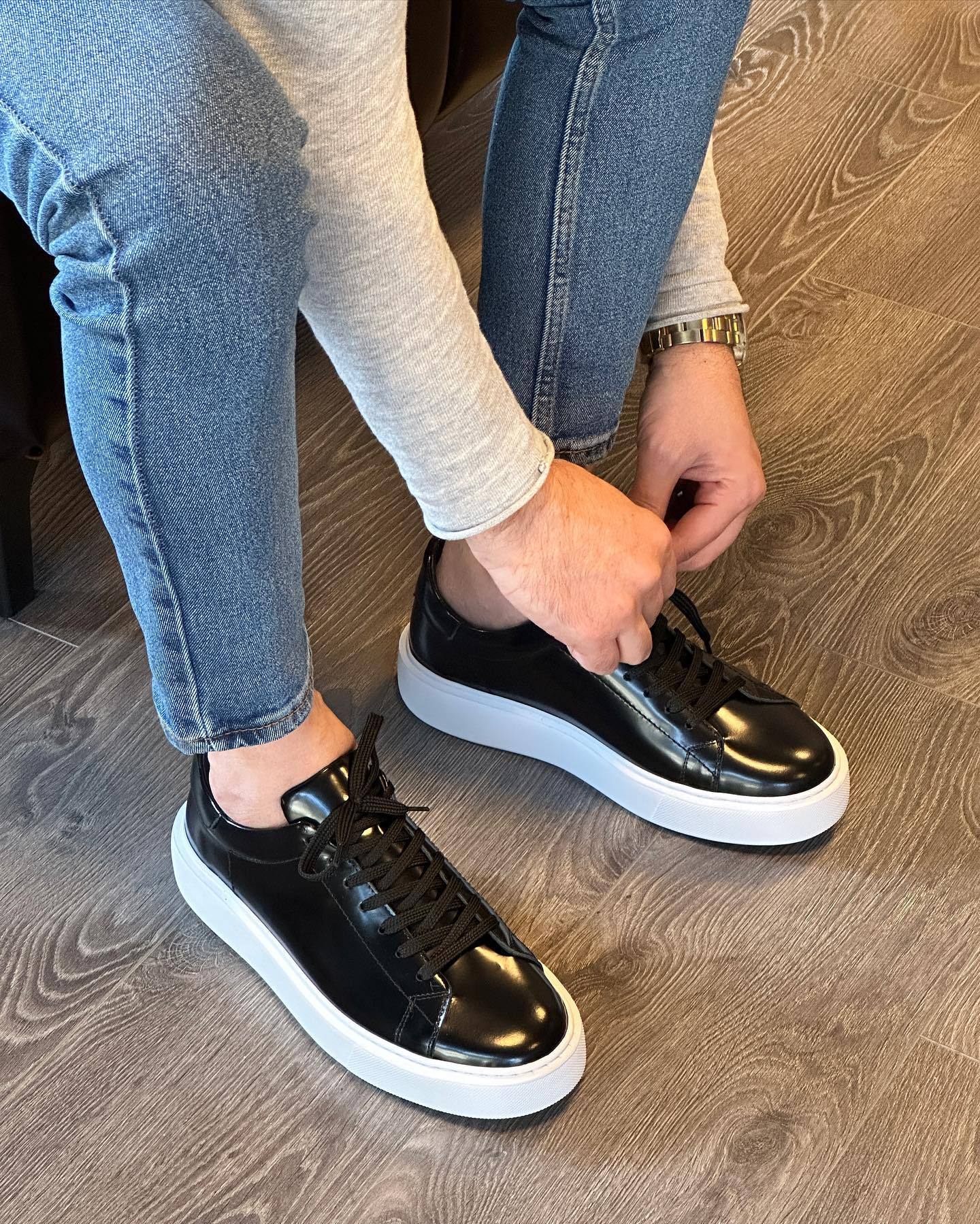 Men's High Quality Patent Leather Casual Shoes
