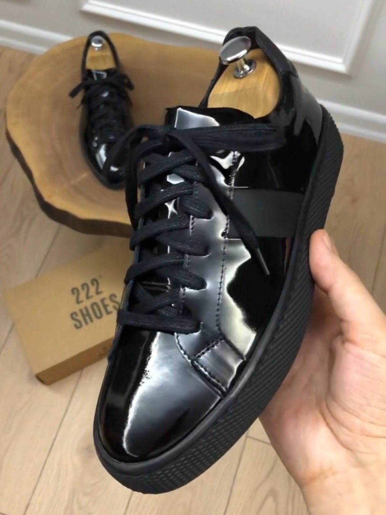 Men's High Quality Patent Leather Casual Shoes