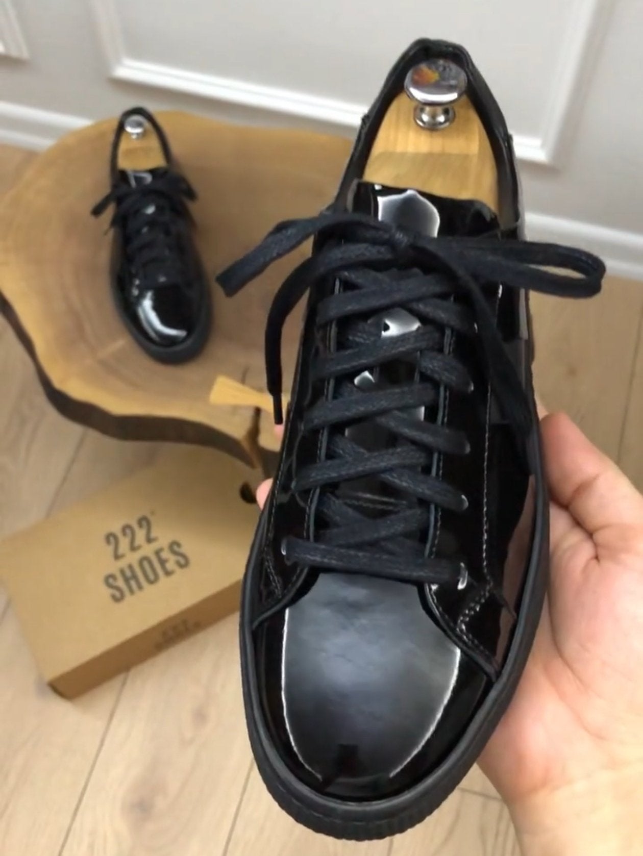 Men's High Quality Patent Leather Casual Shoes