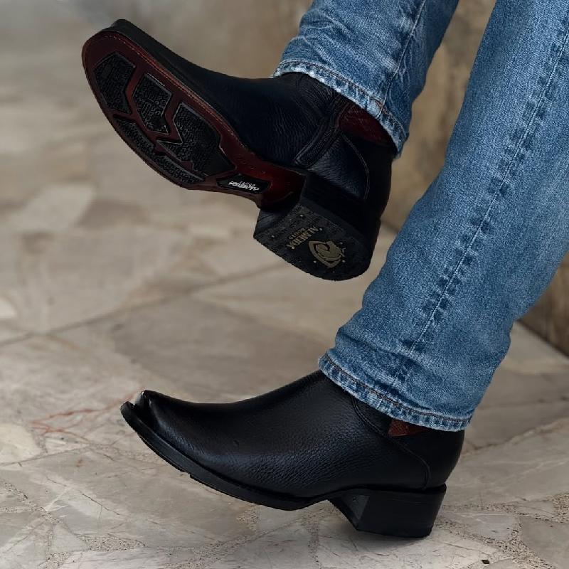 Italian Men's Handmade Genuine Leather Dress Boots