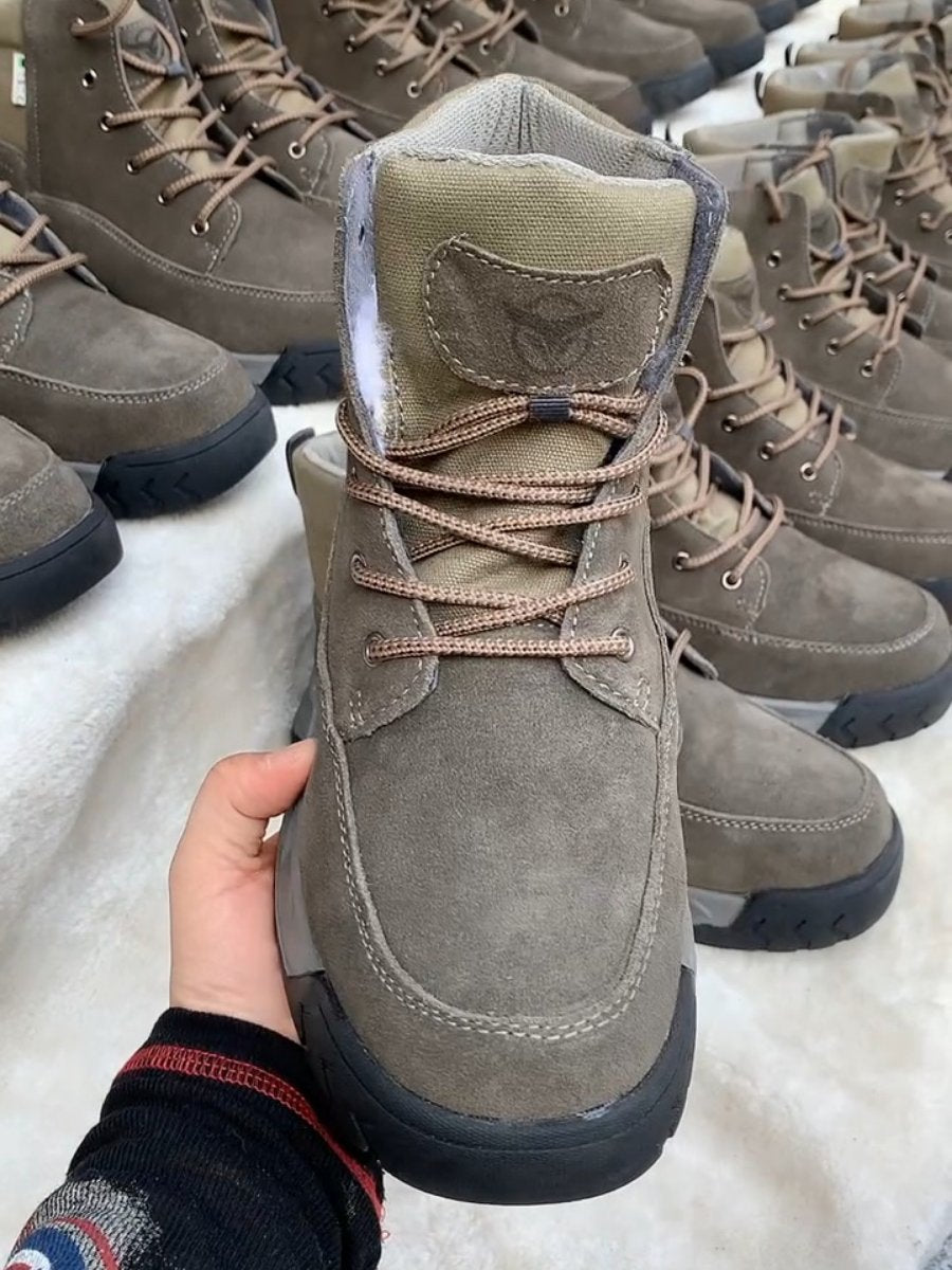 Men's Cowhide Thickened Snow Wool Cold-Proof Boots
