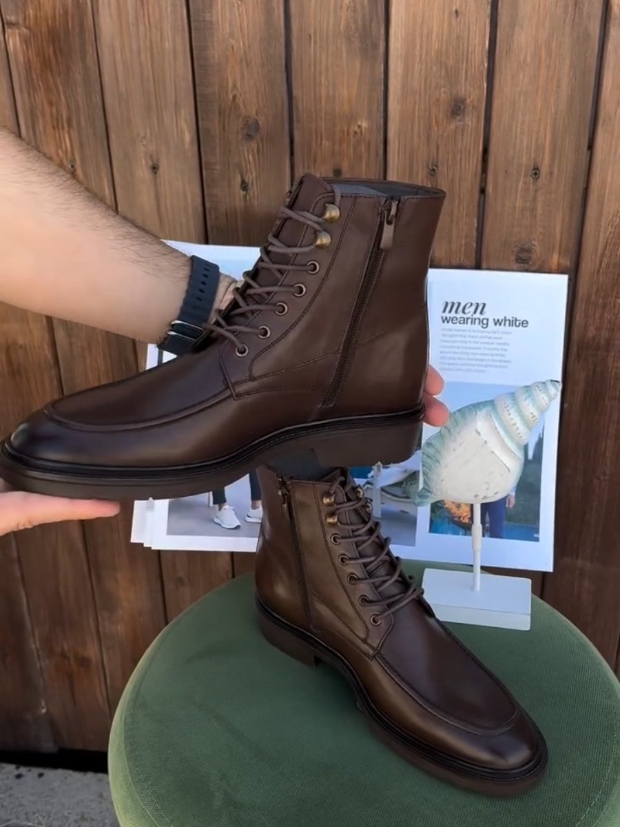 Men's Genuine Leather Vintage Martin Boots