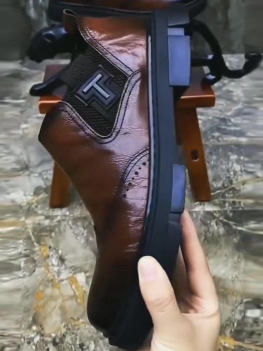 British Style Leather Business Casual Shoes Ankle Boot