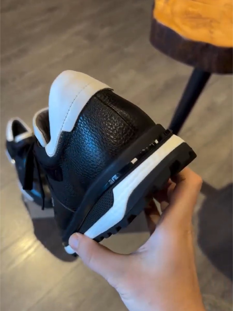 Leather Textured Print Sneakers