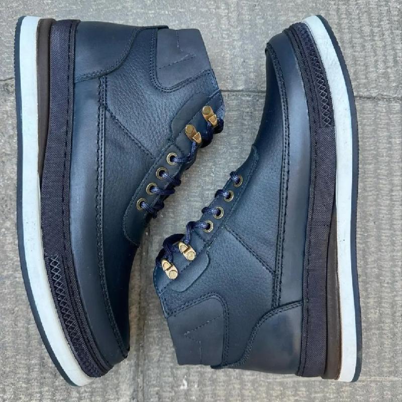 New Men's Warm Full Leather Cowhide Shoes