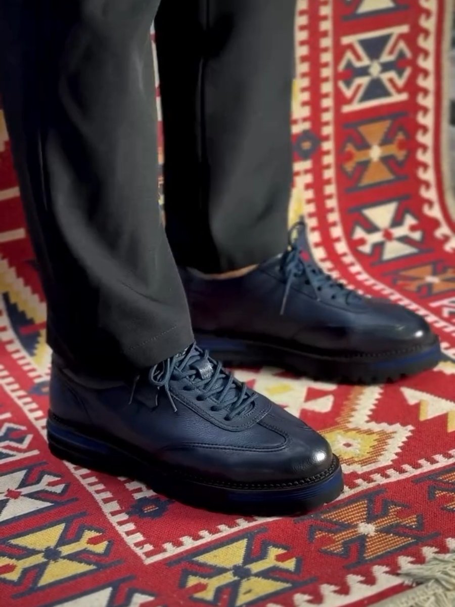 Men's Simple Leather Lace-up Shoes