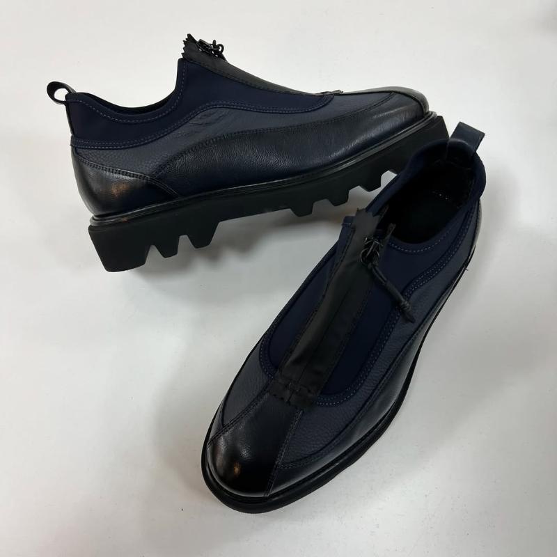 Men's Winter Zipper Genuine Leather Casual Shoes