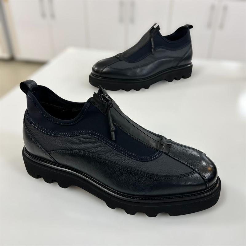 Men's Winter Zipper Genuine Leather Casual Shoes