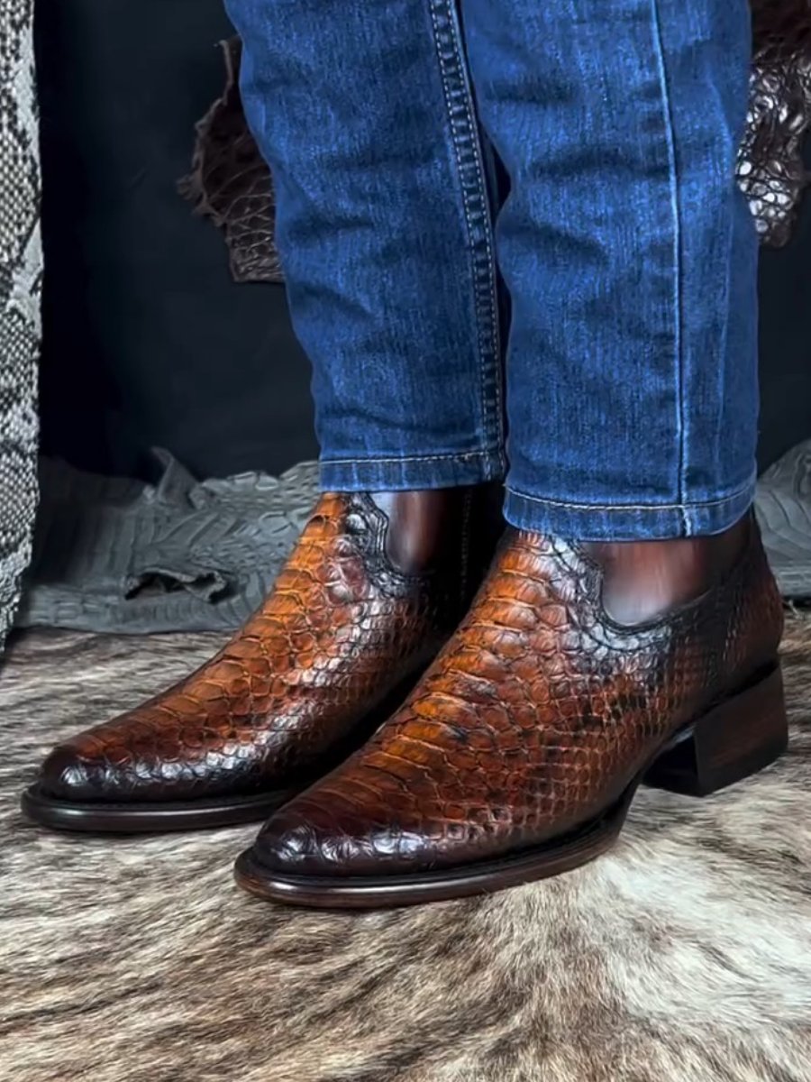 Italian Handmade Python Classic Boots