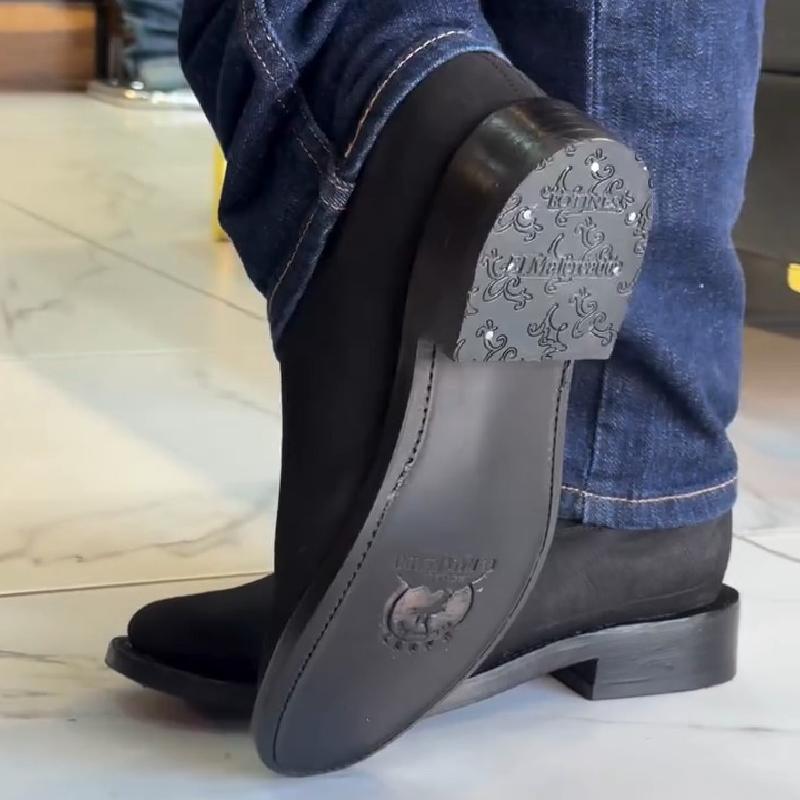 Men's Black Handmade Vintage Cowboy Boots