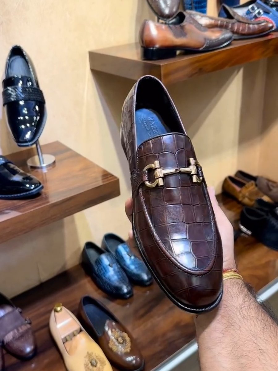 Men's Crocodile Handmade Leather Shoes