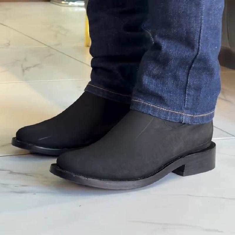 Men's Black Handmade Vintage Cowboy Boots