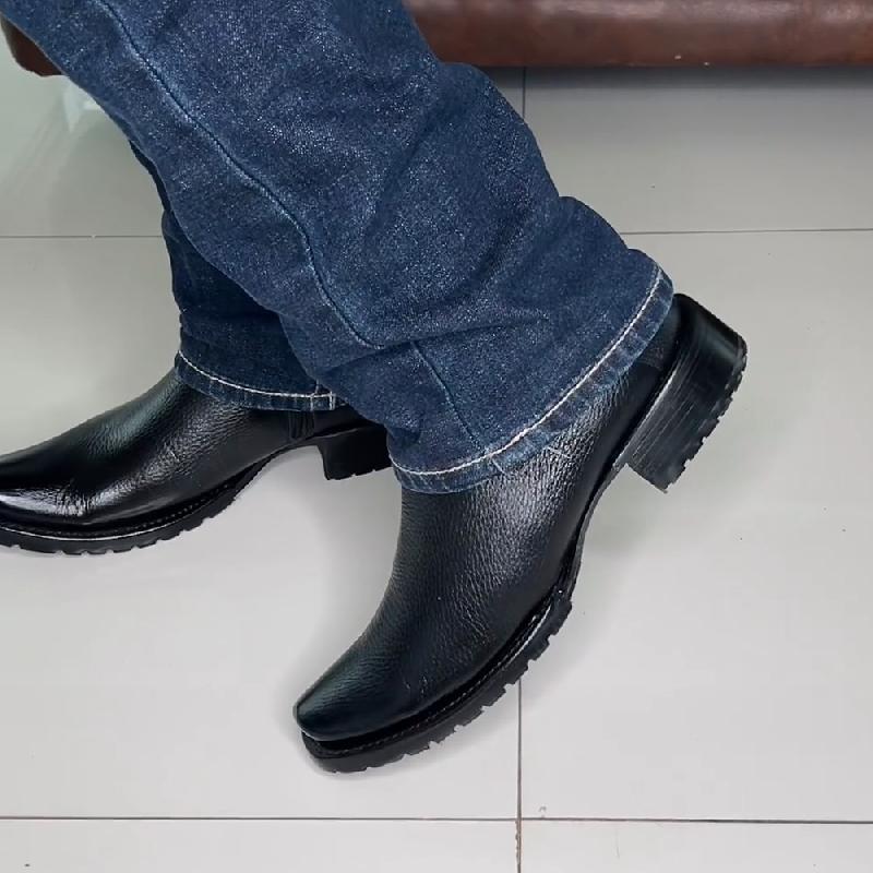 Men's Handmade Soft Cowhide Cowboy Boots