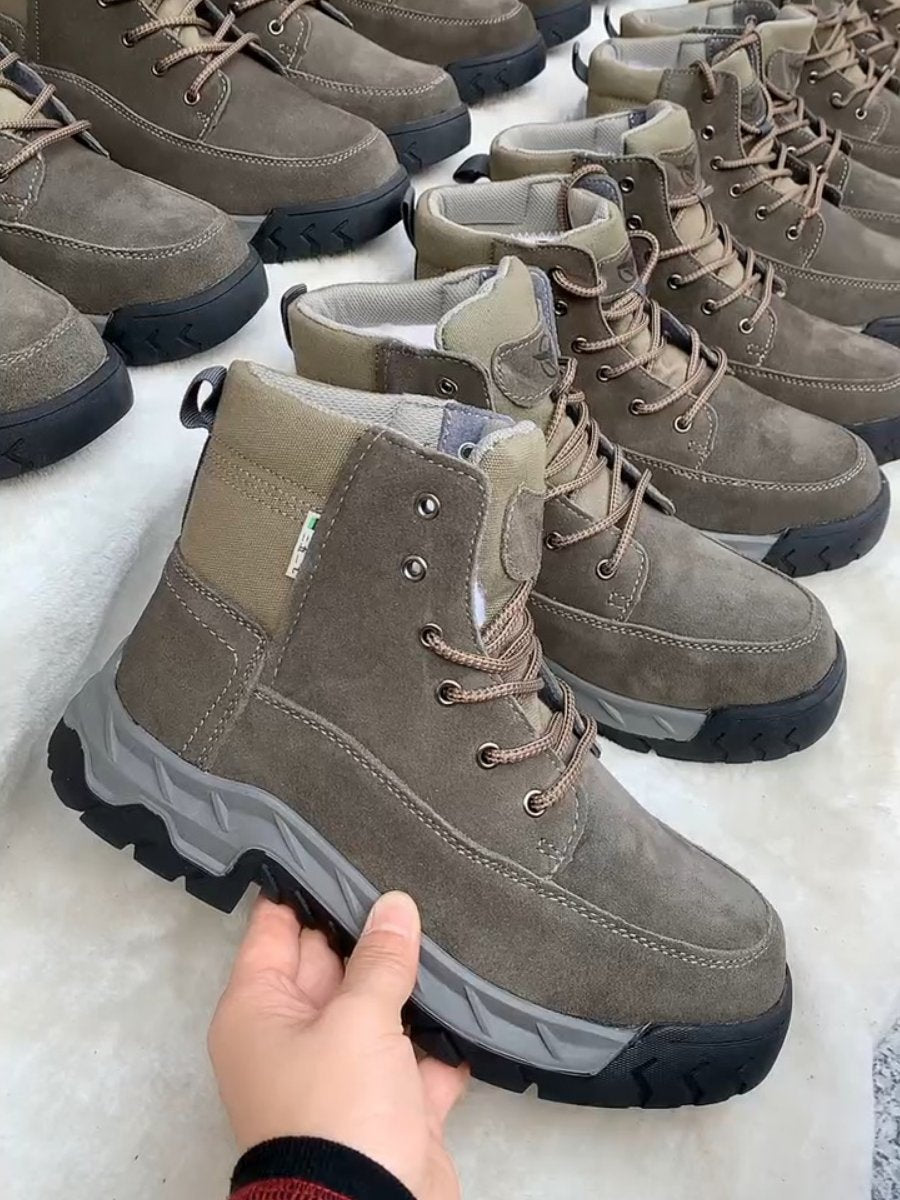 Men's Cowhide Thickened Snow Wool Cold-Proof Boots