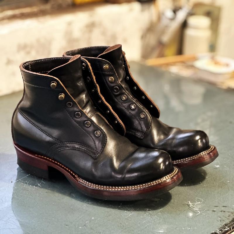 Italian Handmade Men's Pleated Ankle Boots