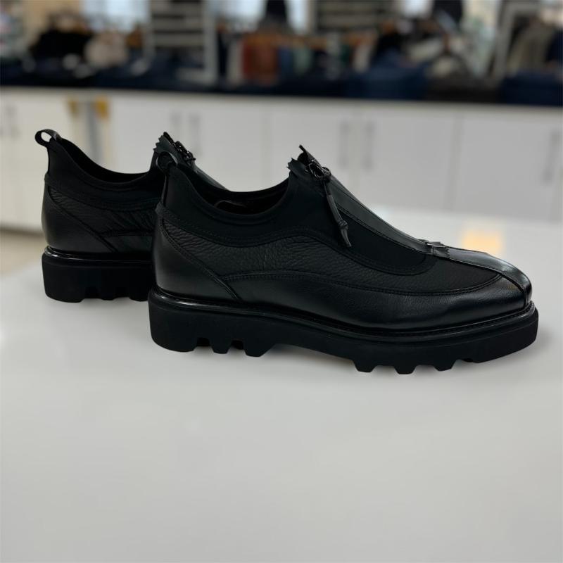 Men's Winter Zipper Genuine Leather Casual Shoes