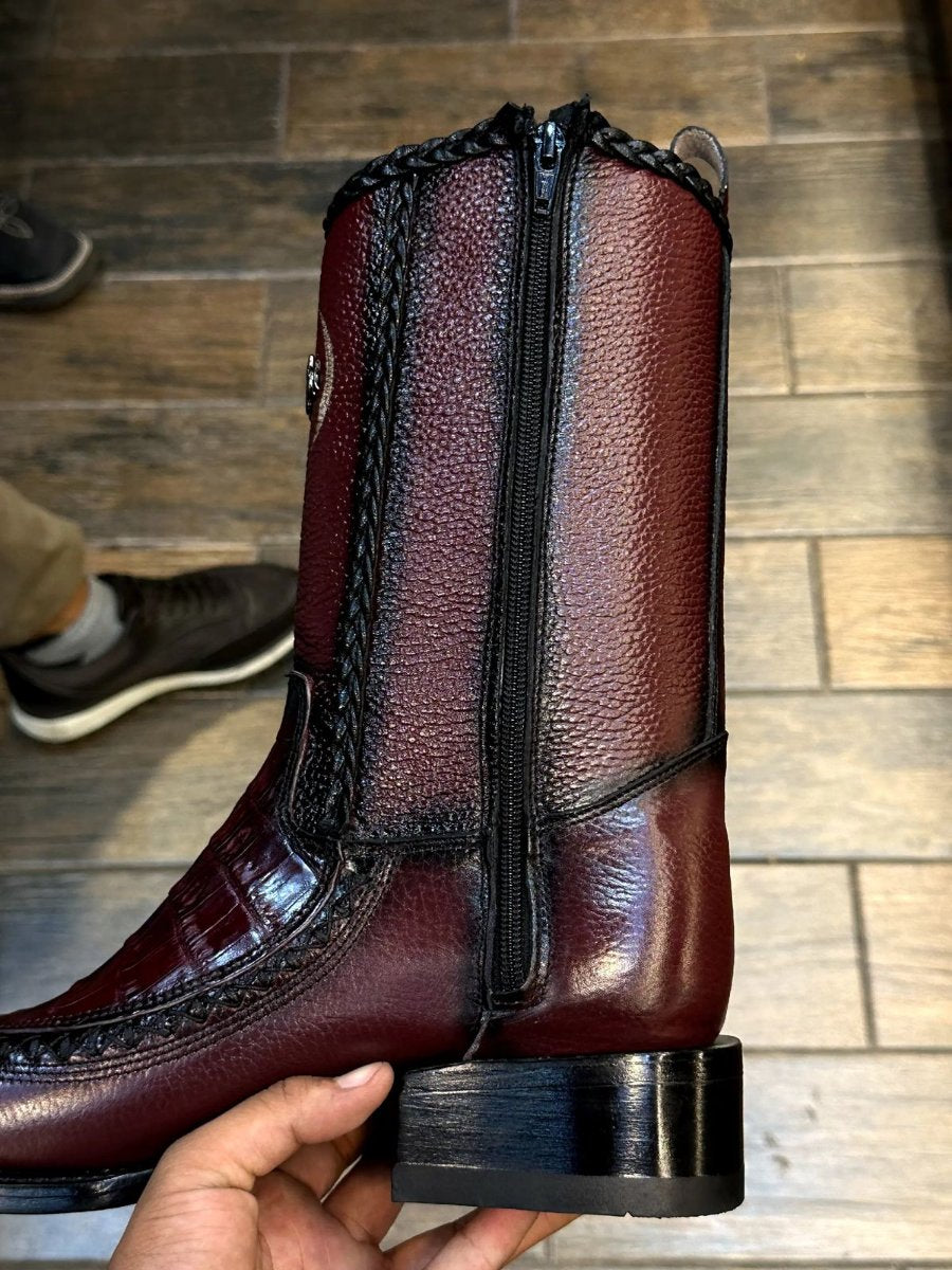 Italian Handmade Crocodile Leather Boots