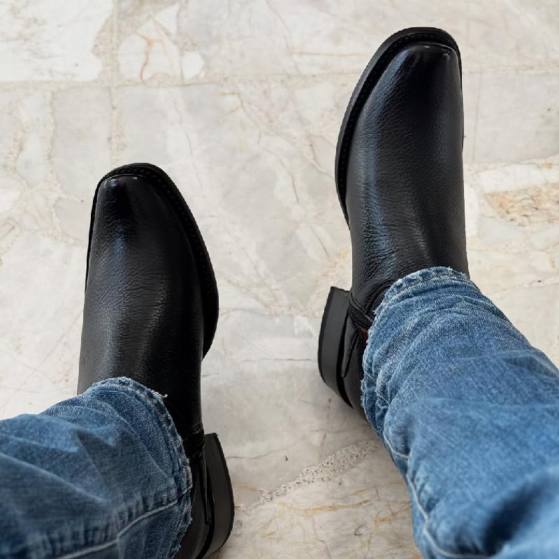Italian Men's Handmade Genuine Leather Dress Boots
