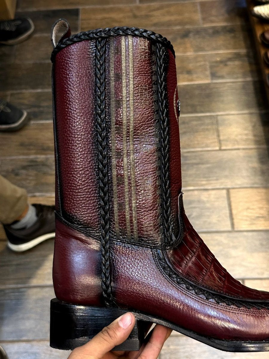 Italian Handmade Crocodile Leather Boots