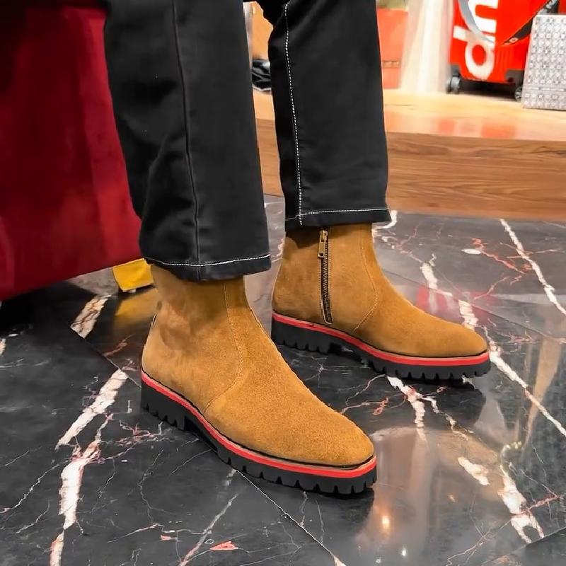 Vintage Suede Zip-Up Original Boots