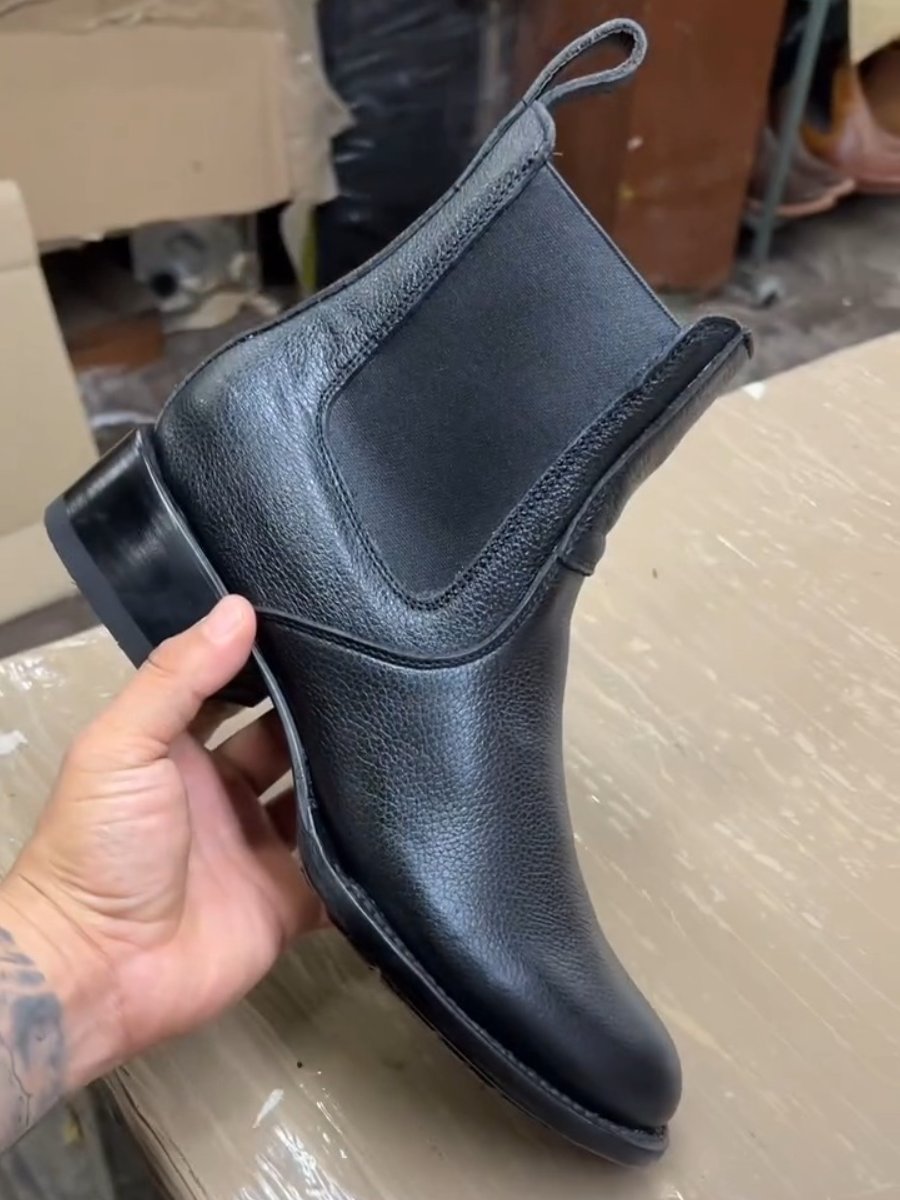 Spanish Classic Handmade Cowhide Zipper Boots
