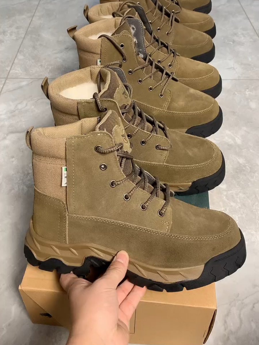 Men's Cowhide Thickened Snow Wool Cold-Proof Boots