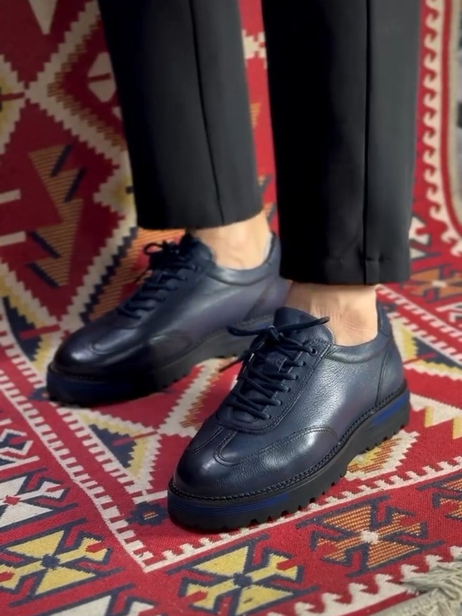 Men's Simple Leather Lace-up Shoes