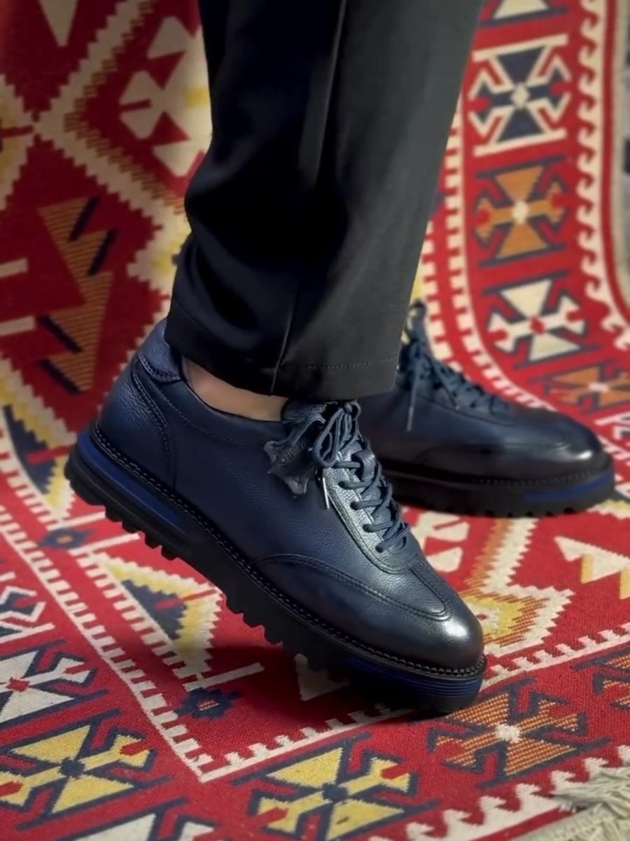Men's Simple Leather Lace-up Shoes