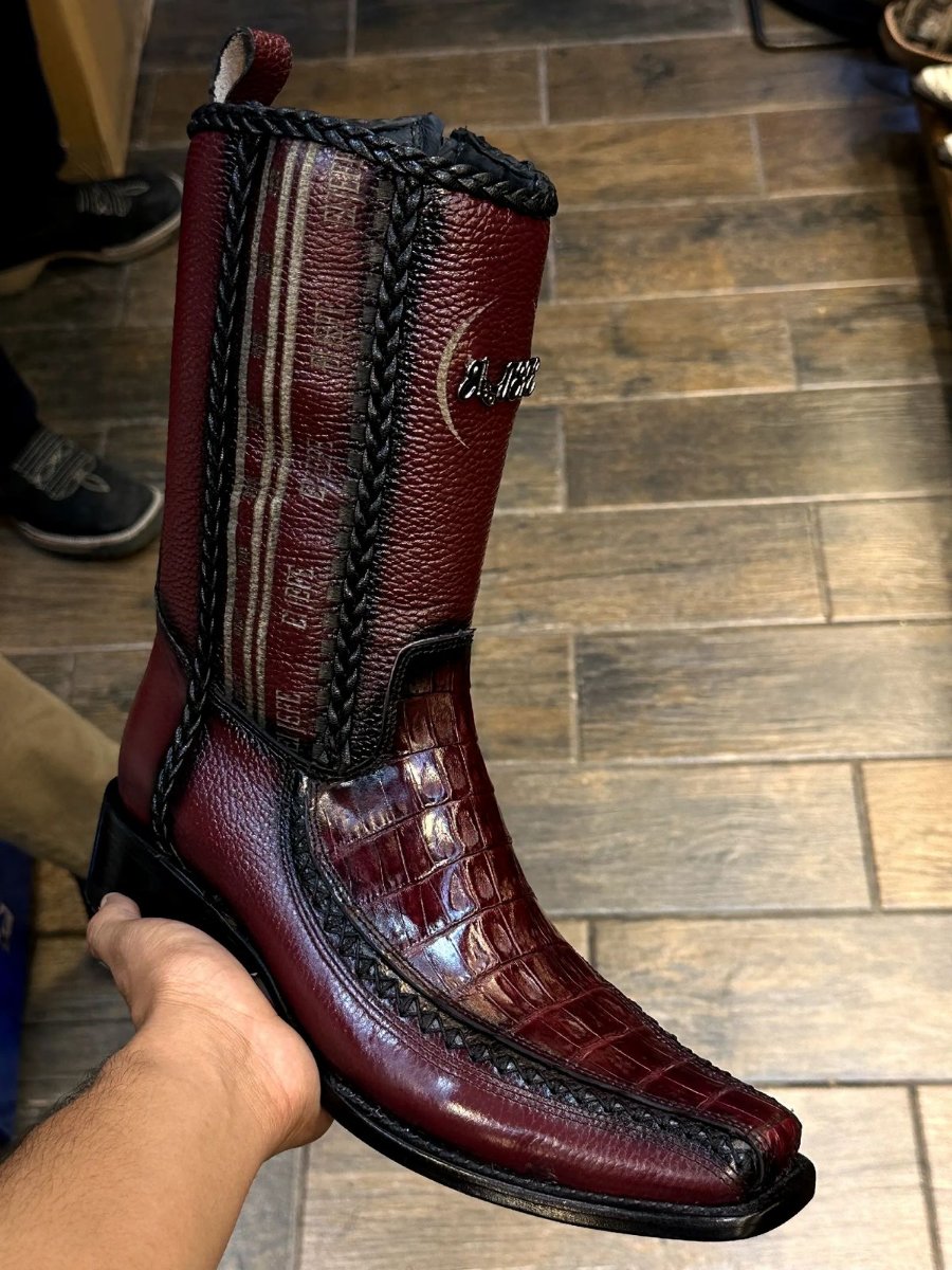 Italian Handmade Crocodile Leather Boots