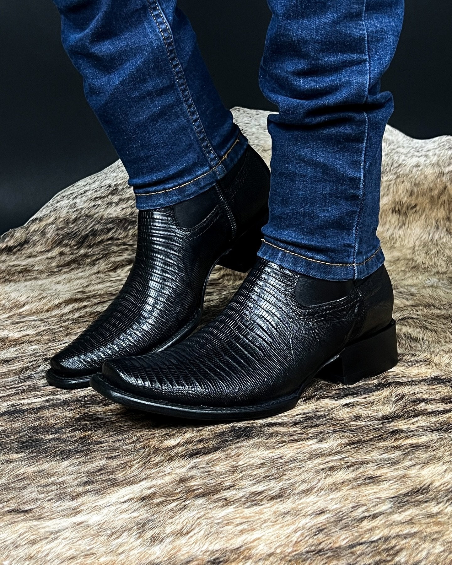 Black Crocodile Handmade Leather Boots