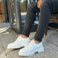 Embossed Patchwork Casual Shoes