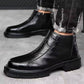 Men's Plush Warm Leather Ankle Boots