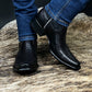 Black Crocodile Handmade Leather Boots