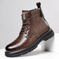 Men's Winter High Top Wool Warm Cowhide Martin Boots