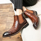 High Top Crocodile Leather Men's Chelsea Boots