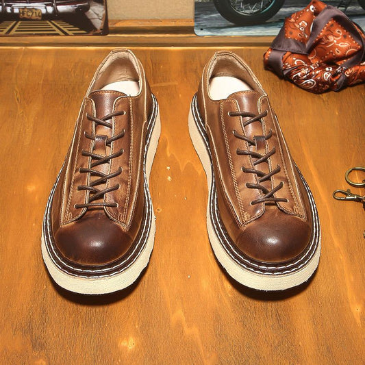 Men's Cowhide Soft-soled Casual Shoes