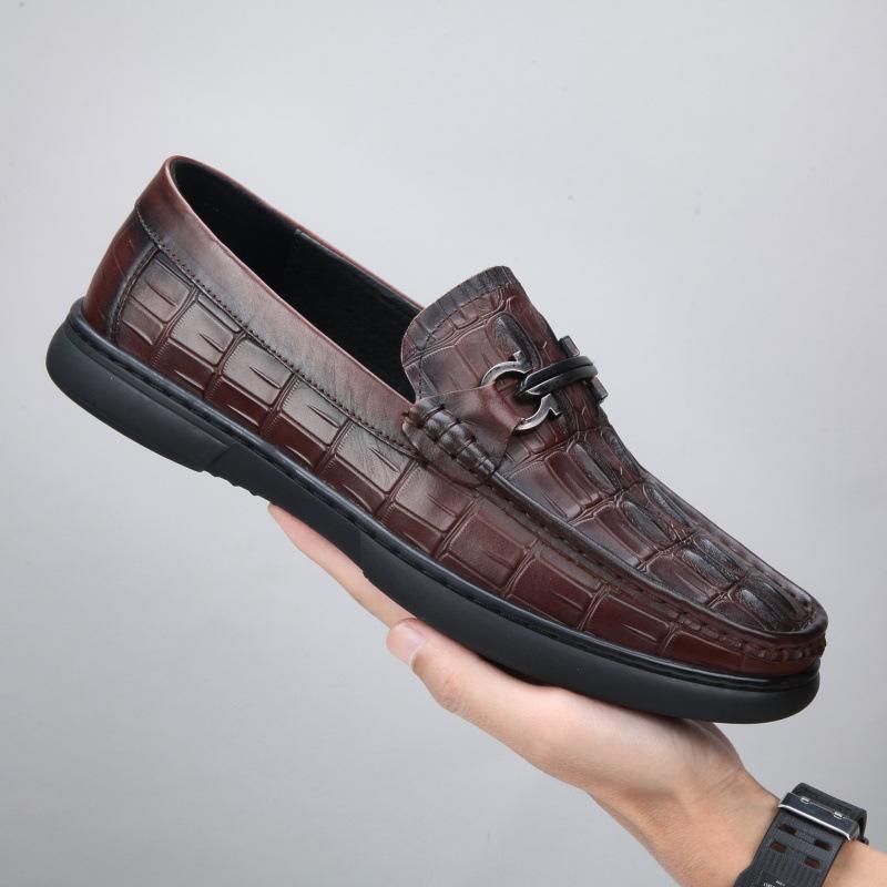 Men's Cowhide Soft-soled Casual Loafers