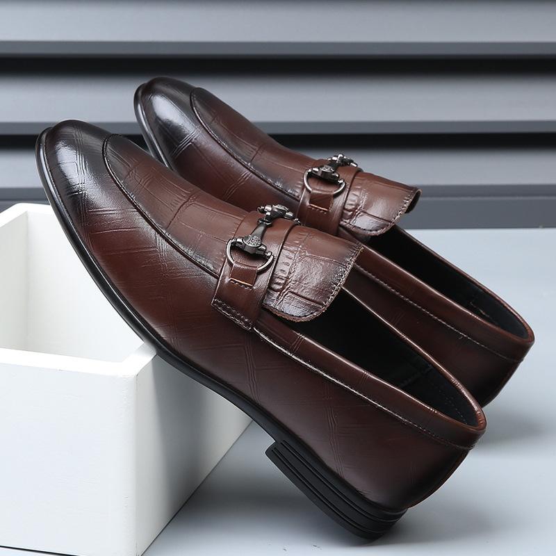 Vintage High-end Cowhide Business Men's Loafers