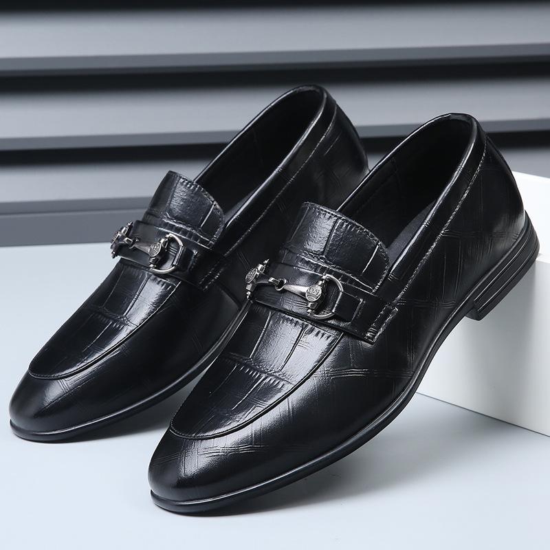 Vintage High-end Cowhide Business Men's Loafers