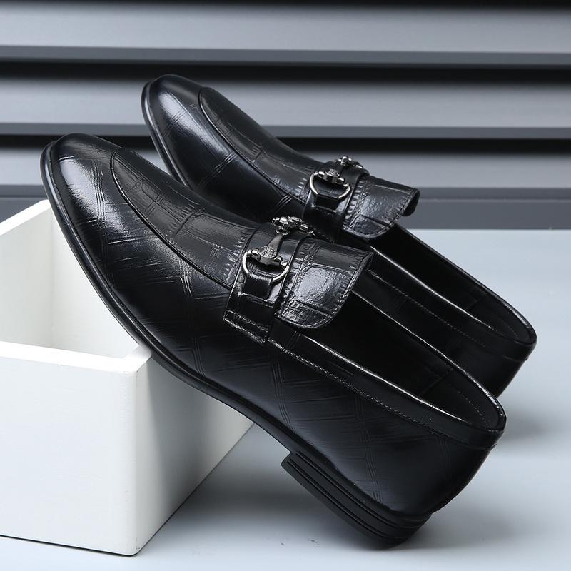 Vintage High-end Cowhide Business Men's Loafers