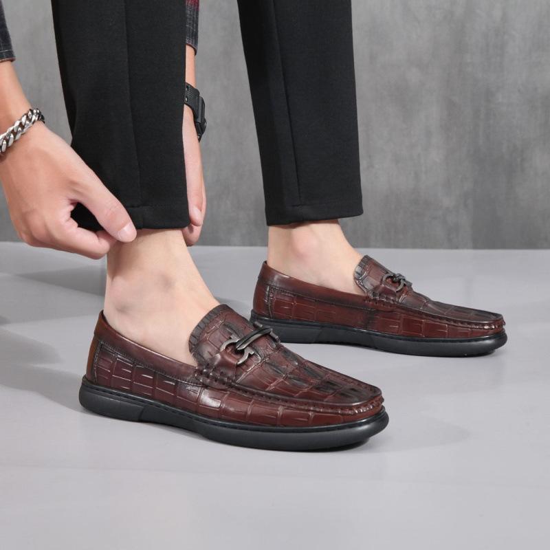 Men's Cowhide Soft-soled Casual Loafers