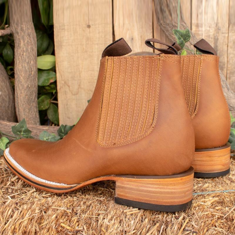 Men's Cowboy Square Toe Half Boots