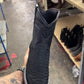 Men's Crocodile Block Heel Flat Toe Ankle Boots