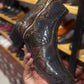 Men's Python Print Leather Handmade Ankle Boots