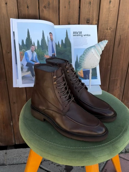 Men's Genuine Leather Vintage Martin Boots