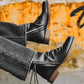 Men's Side Zipper Pleated Boots